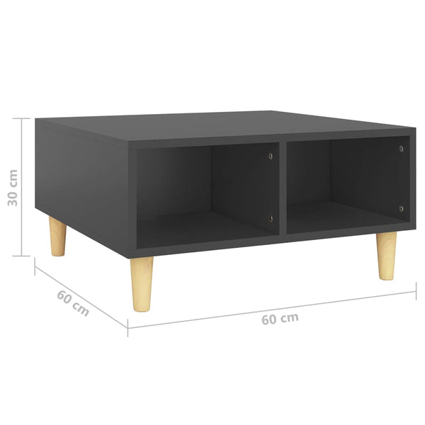 Grauer Couchtisch 60x60 cm
