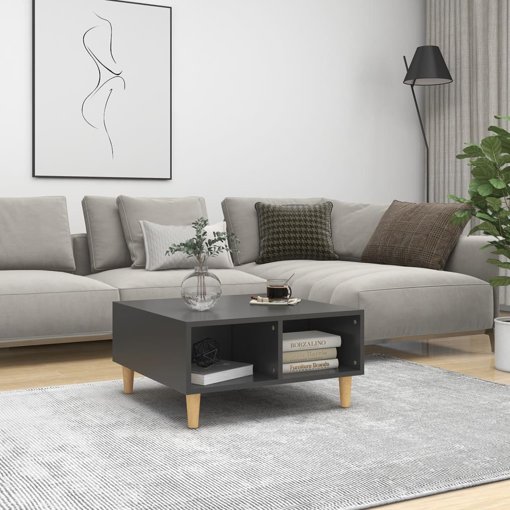 Grauer Couchtisch 60x60 cm