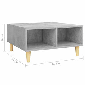 Betongrauer Couchtisch 60x60 cm