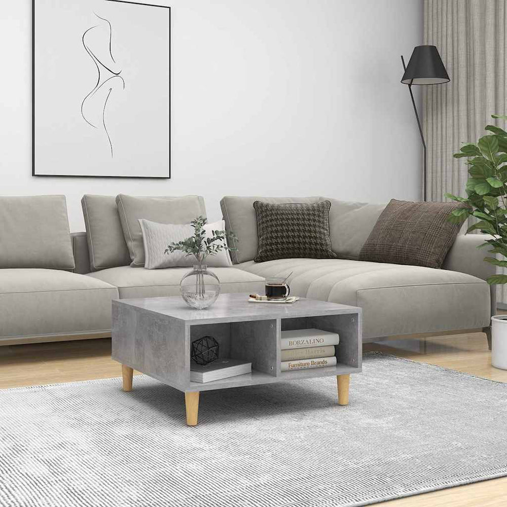 vidaXL Coffee Table Concrete Gray 60x60x30 cm Engineered Wood