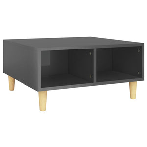 Hochglanz Couchtisch Grau 60x60 cm