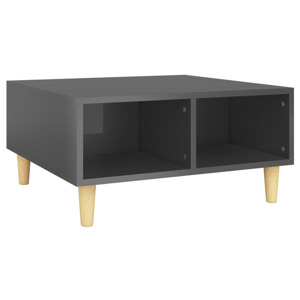 Hochglanz Couchtisch Grau 60x60 cm