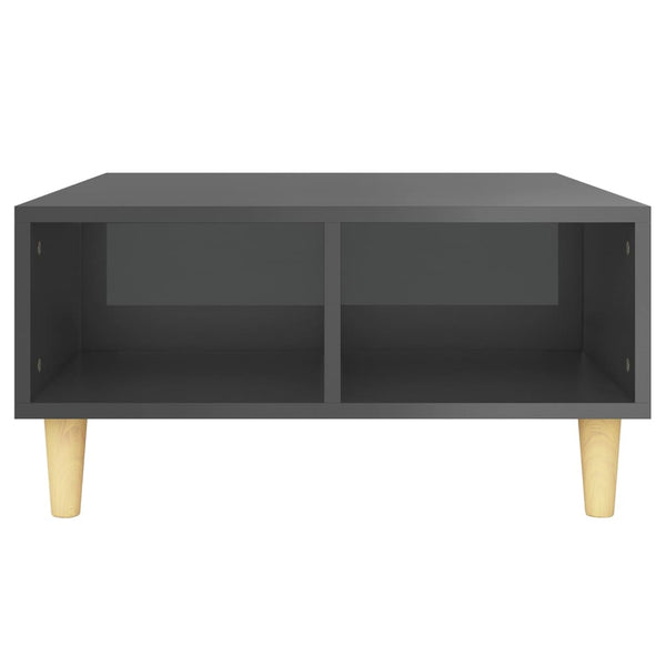 Hochglanz Couchtisch Grau 60x60 cm