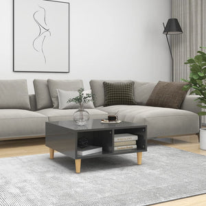Hochglanz Couchtisch Grau 60x60 cm