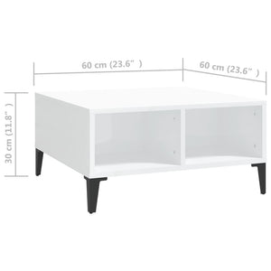 Hochglanz Couchtisch Weiß 60x60 cm