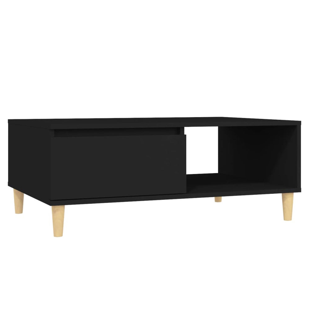 Schwarzer Couchtisch 90x60 cm