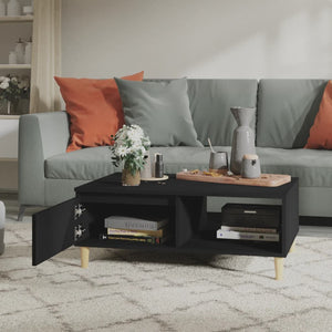 Schwarzer Couchtisch 90x60 cm