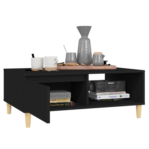 Schwarzer Couchtisch 90x60 cm
