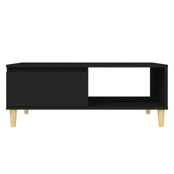 Schwarzer Couchtisch 90x60 cm