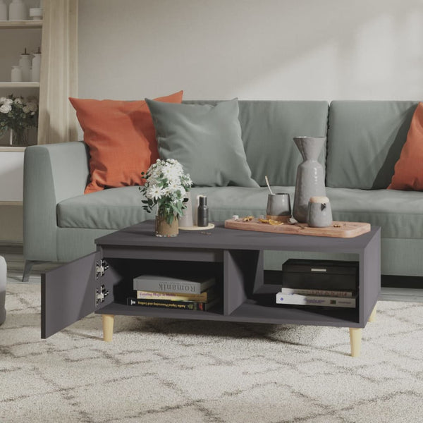 Grauer Couchtisch 90x60 cm