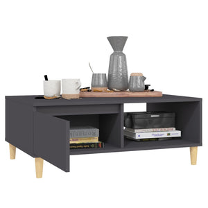 Grauer Couchtisch 90x60 cm