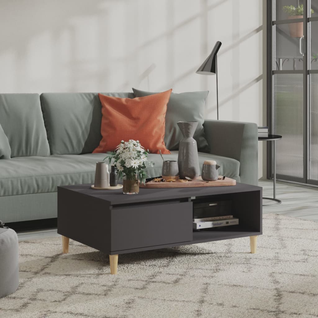 Grauer Couchtisch 90x60 cm