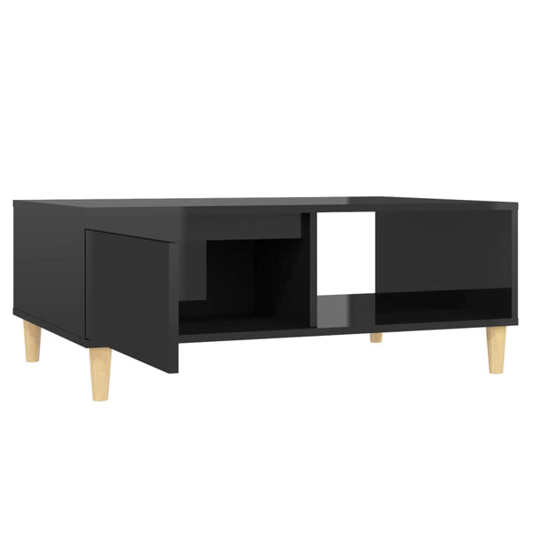Couchtisch Hochglanz Schwarz 90x60 cm