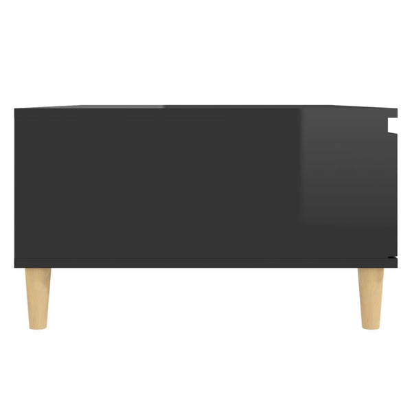 Couchtisch Hochglanz Schwarz 90x60 cm