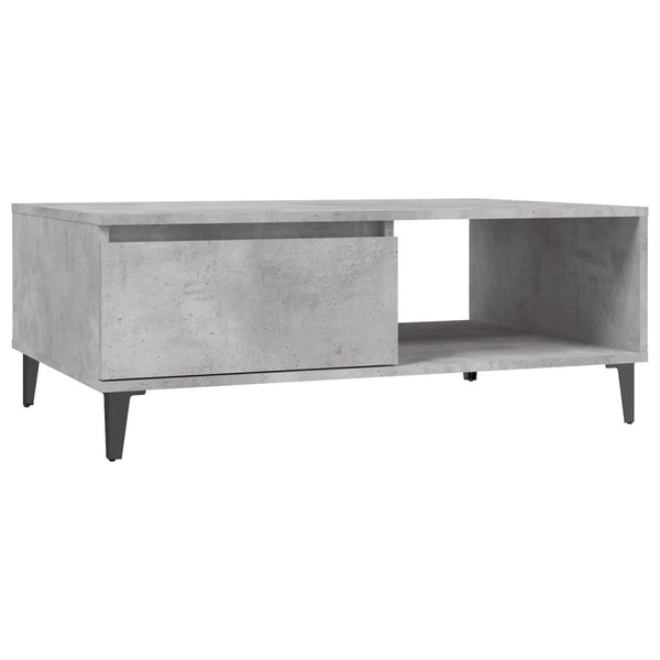 Betongrau Couchtisch 90x60 cm