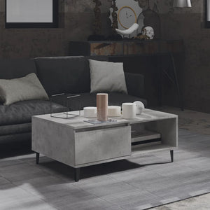 Betongrau Couchtisch 90x60 cm