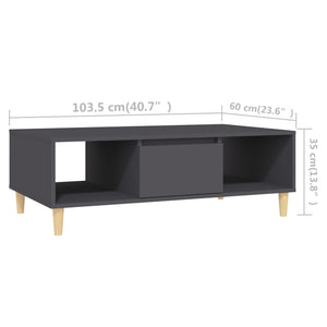 Grauer Couchtisch Holzwerkstoff 103,5 cm