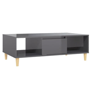 Couchtisch Hochglanz Grau 103,5 cm