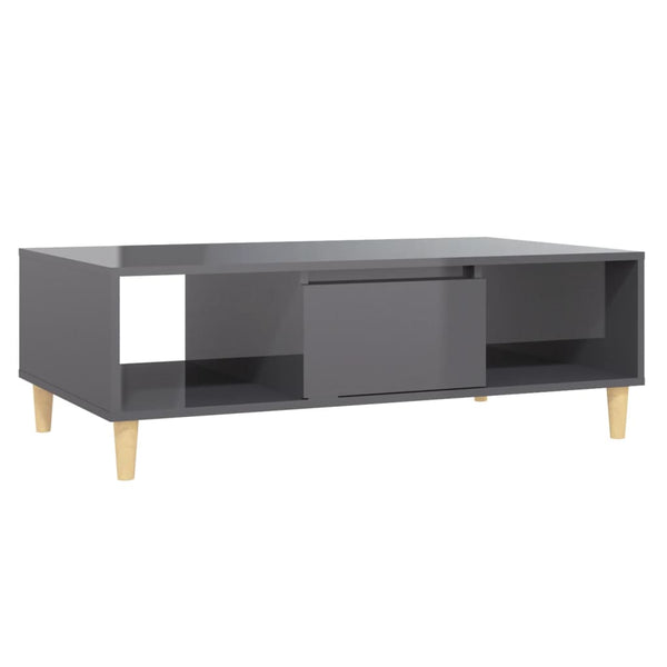 Couchtisch Hochglanz Grau 103,5 cm