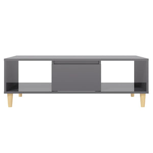 Couchtisch Hochglanz Grau 103,5 cm