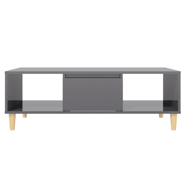 Couchtisch Hochglanz Grau 103,5 cm