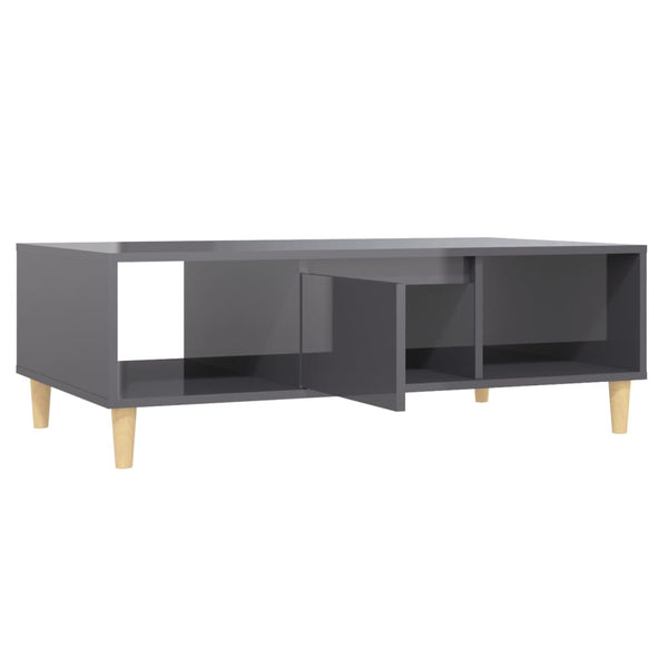 Couchtisch Hochglanz Grau 103,5 cm