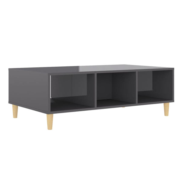 Couchtisch Hochglanz Grau 103,5 cm