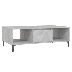 Betongrau Couchtisch mit Ablage
