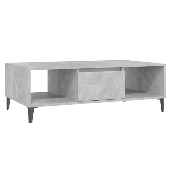 Betongrau Couchtisch mit Ablage