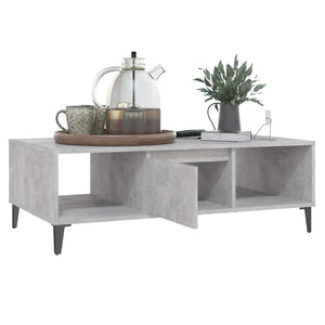 Betongrau Couchtisch mit Ablage