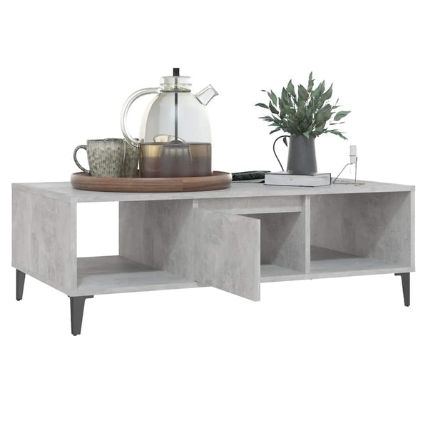Betongrau Couchtisch mit Ablage