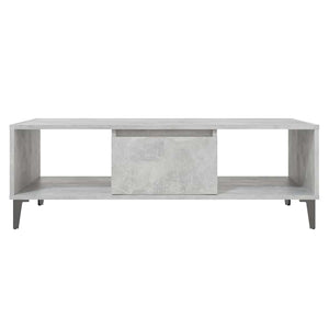 Betongrau Couchtisch mit Ablage