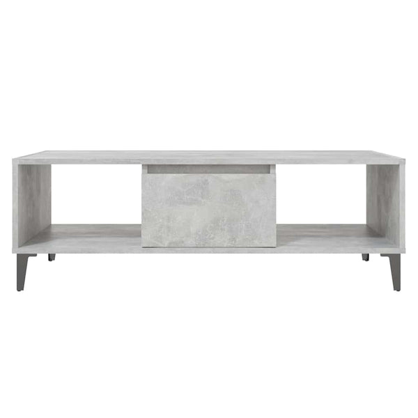 Betongrau Couchtisch mit Ablage