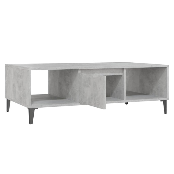 Betongrau Couchtisch mit Ablage