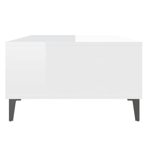 Couchtisch Hochglanz Weiß 103,5 cm