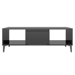 Couchtisch Hochglanz Schwarz 103,5 cm