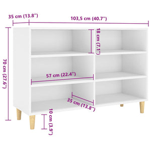 Weißes Sideboard 103,5 cm