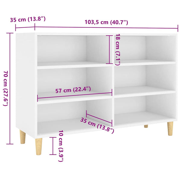 Weißes Sideboard 103,5 cm