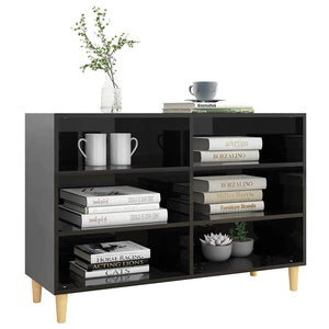 Sideboard Schwarz Hochglanz 103,5 cm