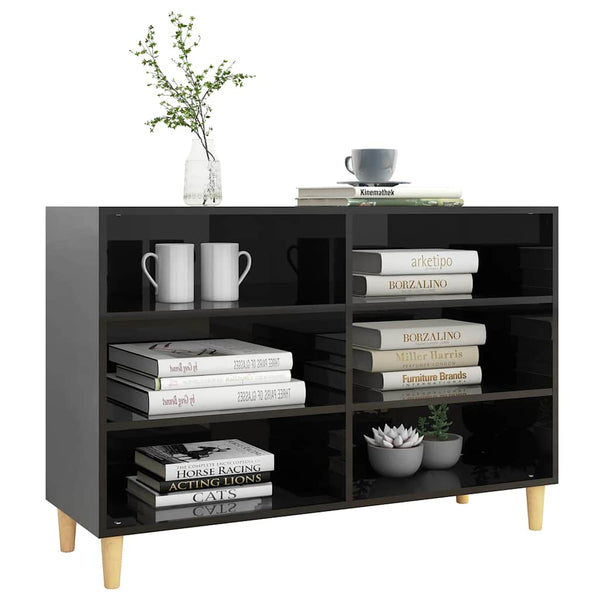 Sideboard Schwarz Hochglanz 103,5 cm