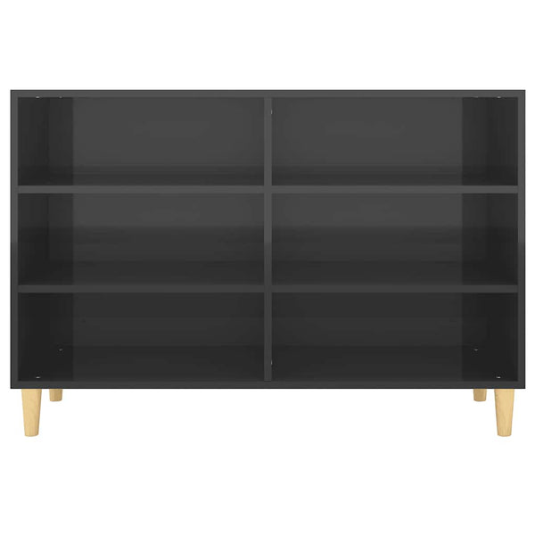 Sideboard Schwarz Hochglanz 103,5 cm