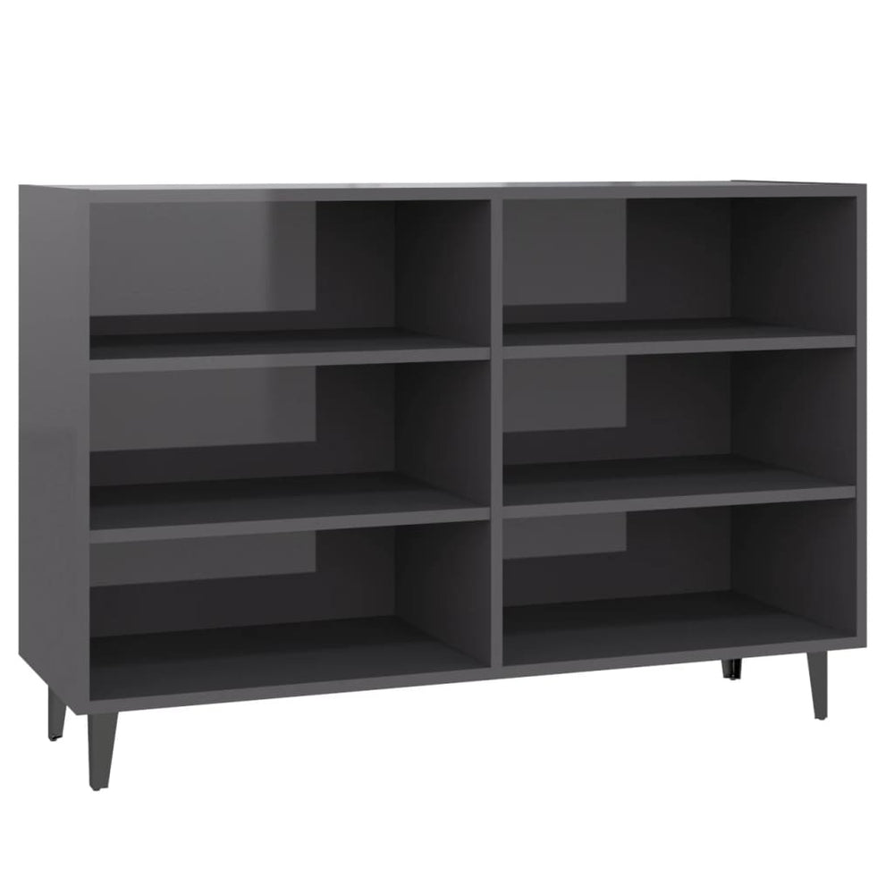 Hochglanz Grau Sideboard 103,5 cm