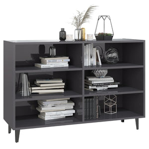 Hochglanz Grau Sideboard 103,5 cm