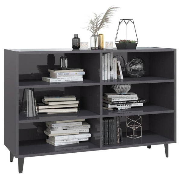 Hochglanz Grau Sideboard 103,5 cm