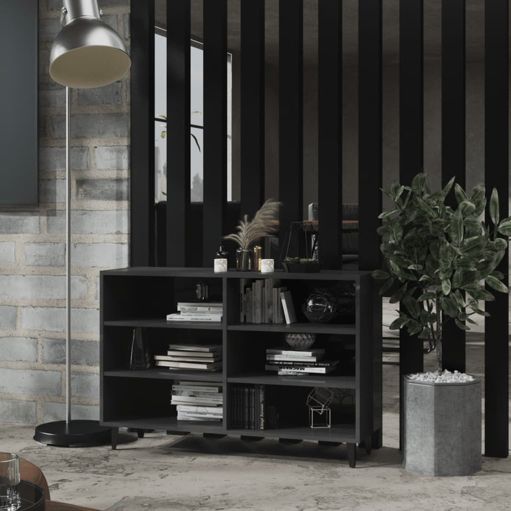 Hochglanz Grau Sideboard 103,5 cm
