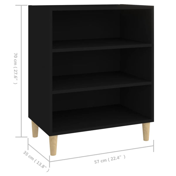 Schwarzes Sideboard 57x35x70 cm