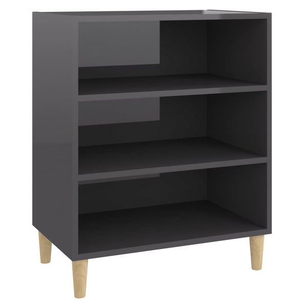 Hochglanz Sideboard Grau 57x35x70cm