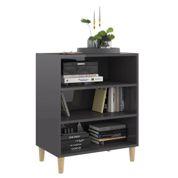 Hochglanz Sideboard Grau 57x35x70cm