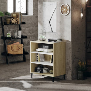Sideboard Weiß & Sonoma-Eiche, 57 cm