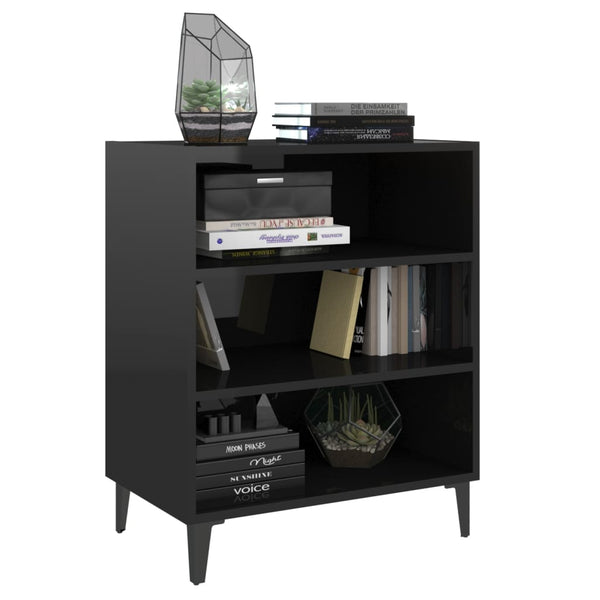 Hochglanz Sideboard Schwarz 57x35x70 cm